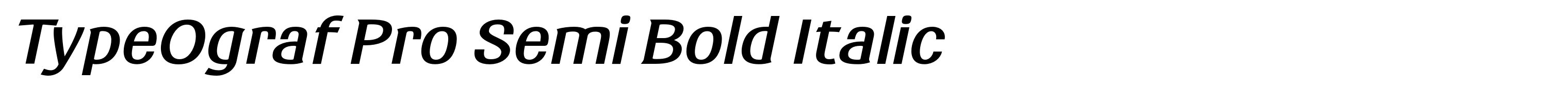 TypeOgraf Pro Semi Bold Italic